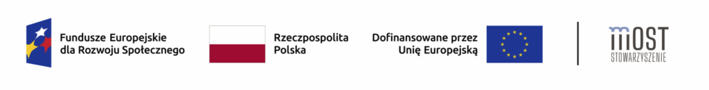 Logotypy projektu Akademia NGO – dobre prawo dla integracji, realizowanego przez Stowarzyszenie MOST